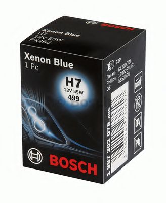 BOSCH - 1 987 302 075 - Лампа H7 12V 55W PX26D BlueVision (Xenon effect )