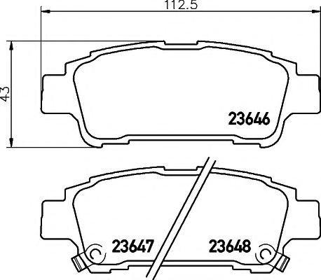 TEXTAR - 2364601 - Гальмівні колодки TOYOTA Avensis Verso/Previa "R "00>>