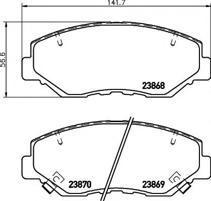 TEXTAR - 2386801 - Колодки гальмiвнi дисковi пере Honda CR-V -06