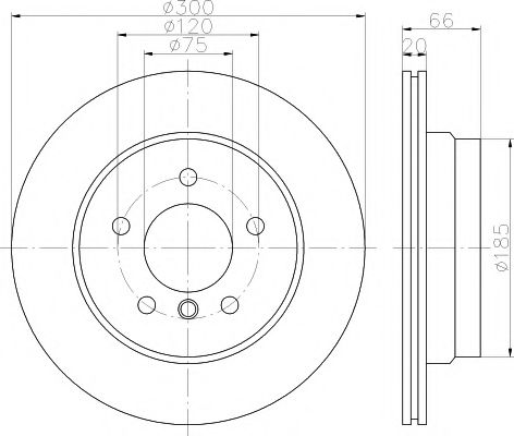 TEXTAR - 92154903 - Диск гальмівний BMW 1(E81,E87)/3(E90,E91)/X1(E84) ''R D=300mm ''05-15