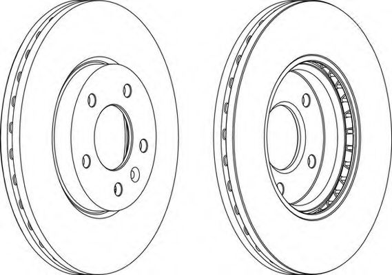 FERODO - DDF1870 - Диск гальмiвний перед. Opel  Astra J 1.4 09-