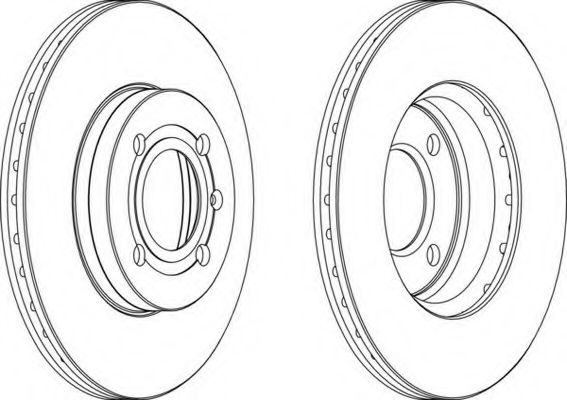Диск гальм. Seat/VW Golf II-IV/Passat 84->  вентил.