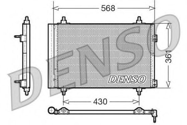 DENSO - DCN07008 - Радіатор кондиціонера Citroen Berlingo 1.6 HDI 08-