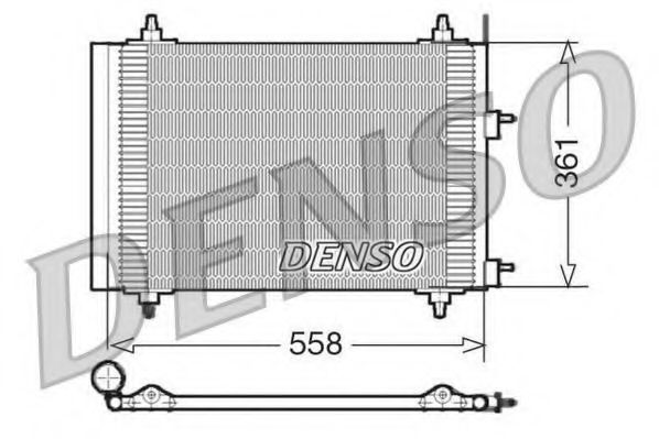 DENSO - DCN21015 - Радиатор кондиционера PEUGEOT 307 (3A/C) 00-, 307 Break (3E) 02-, 307 CC (3B) 03-, 307 SW (3H) 02-