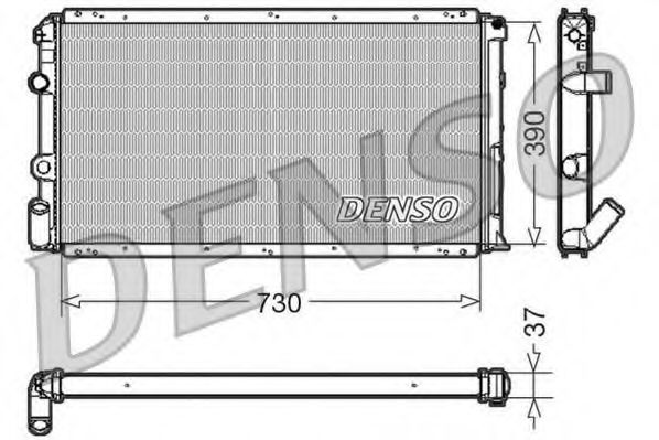 DENSO - DRM23091 - Радiатор охолодження Renault Master 1.9D-2.8D 07.98-