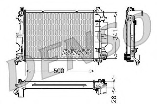 DENSO - DRM25011 - Радиатор, охлаждение двигателя (Охлаждение)
