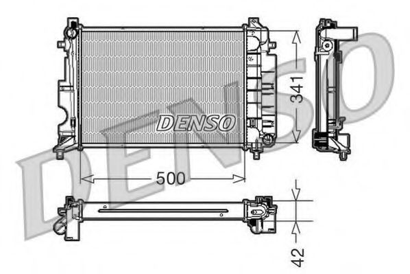 DENSO - DRM25014 - Радиатор, охлаждение двигателя (Охлаждение)