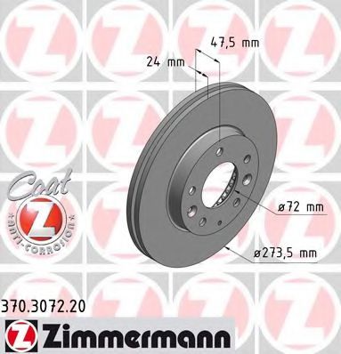 ZIMMERMANN - 370.3072.20 - Диск гальмівний