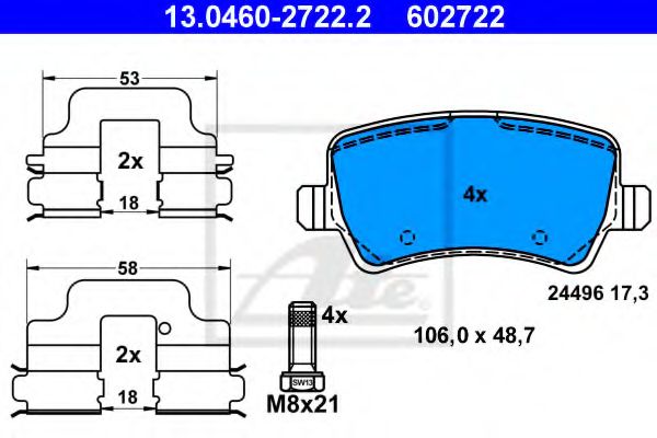 Гальмівнi колодки дискові зад. Ford Galaxy 1.8 CTDI, 2.0 CTDI 06-