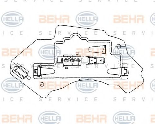 BEHR HELLA SERVICE - 5HL 351 321-131 - Блок управління обігрівачем Mercedes W210