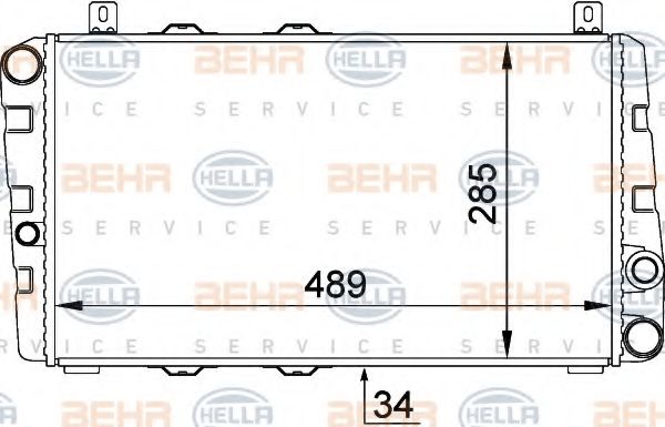 BEHR HELLA SERVICE - 8MK 376 764-061 - Радиатор, охлаждение двигателя (Охлаждение)