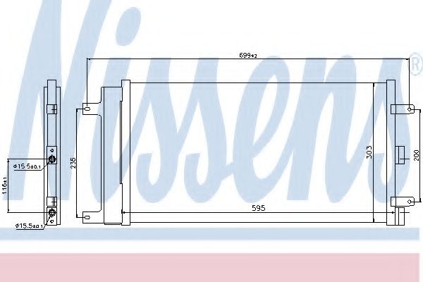 NISSENS - 940061 - Радіатор кондиціонера Fiat Doblo 1.4/1.6/1.6CNG 10.01-