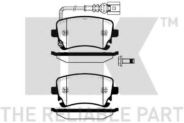 NK - 224764 - Гальмівні колодки дискові зад. (з датчиком) Audi A4, A6 2.0TDI-6.75V8R 08.99- VW Т5