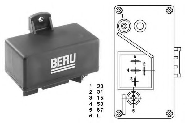 BERU - GR066 - Реле свічок розжарювання Renault 21/Master/Trafic 2.1-2.5D 86-96