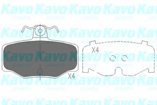KAVO PARTS - KBP-6511 - Гальмівні колодки дискові зад. Nissan Almera II/Tino, Primera 1.5-2.2D 06.90-