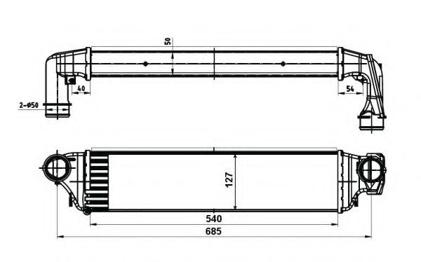 NRF - 30119A - Інтеркулер BMW 3(E46) 2.0/3.0D 98-