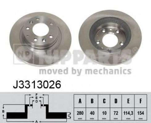 NIPPARTS - J3313026 - Диск гальмівний