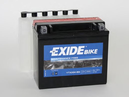 EXIDE - ETX20H-BS - Аккумулятор   18Ah-12v Exide AGM (ETX20H-BS) (175х87х155) L, EN270