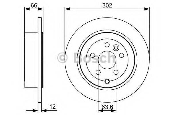 BOSCH - 0 986 479 518 - Диск гальмівний задній Land Rover Freelander 06-