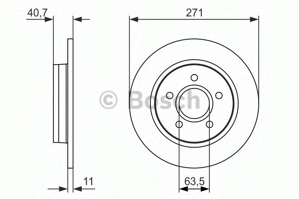 Диск гальмівний задній  Ford Focus 1,0-2,0 11-