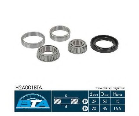 BTA - H2A001BTA - Підшипники зад.ступиці Audi 100/200/80/90/A4/A6/COUP
