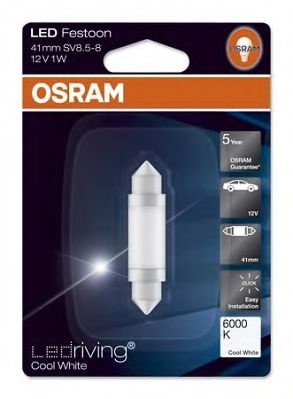 OSRAM - 6499CW - ?? LED 1W 12V SV8.5-8 6000K (41 ? PREMIUM