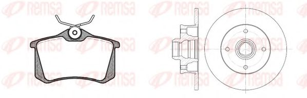 REMSA - 8263.02 - Комплект тормозной задн. SEAT CORDOBA, TOLEDO 01/91-10/99,VW GOLF 08/91-09/97 (пр-во REMSA)