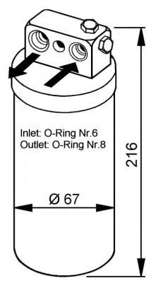 NRF - 33104 - Осушувач кондиціонера Opel Omega B 2.0D-3.2 94-03