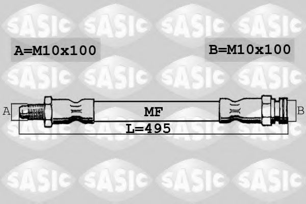 SASIC - 6600016 - Шланг тормозной передний