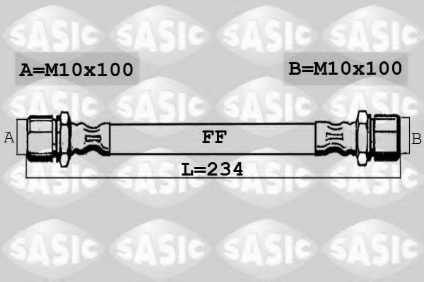 SASIC - SBH6366 - Шланг гальмівний DAEWOO,OPEL задн. (вир-во SASIC)