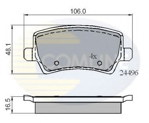 COMLINE - CBP01613 - CBP01613 Comline - Гальмівні колодки до дисків