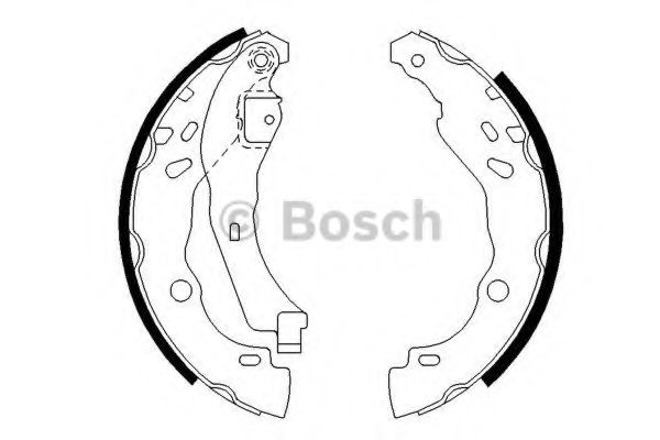 BOSCH - 0 986 487 627 - К-кт гальмівних барабанних колод. (Lucas(203X38) Dacia/Renault