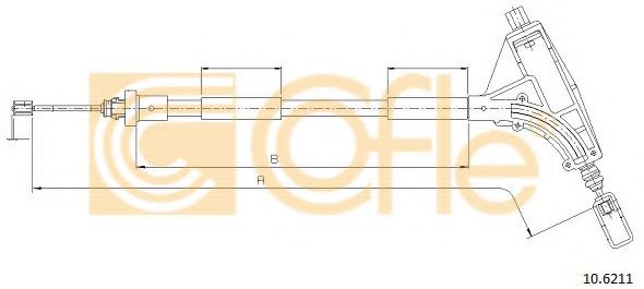 COFLE - 10.6211 - Трос ручного гальма перед. Peugeot 406