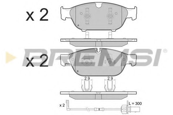 BREMSI - BP3476 - Тормозные колодки перед. Audi A6/A8 10- (ATE)