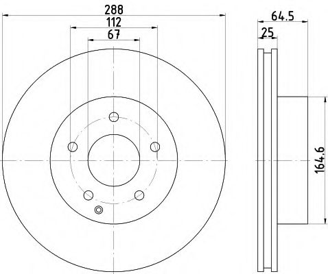 Гальмівний диск перед. MB C (W204) 07- (288mm)