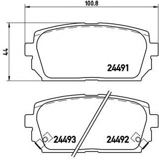 BREMBO - P 30 040 - Колодки гальмівні дискові (комплект 4 шт)