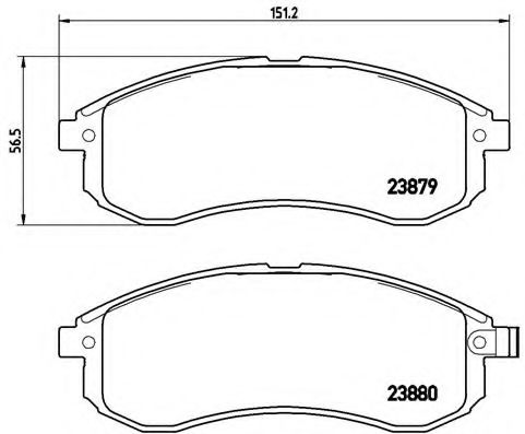 BREMBO - P 54 033 - Колодки гальмівні передні  Mitsubishi L 200 01-