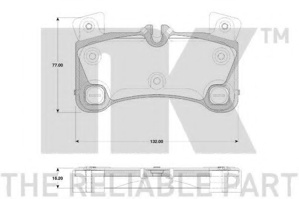 NK - 224799 - Гальмівні колодки дискові зад. Audi Q7/Porsche Cayenne/VW Touareg 3.0Tdi-6.0W12 08.04-