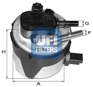 UFI - 55.170.00 - Фiльтр паливний Ford/Mazda/Volvo 1.6D/TDCi 04-
