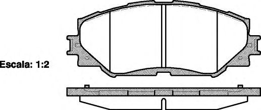 REMSA - 1232.00 - Гальмiвнi колодки дискові перед. Toyota Auris 1.4D-4D 03/07-