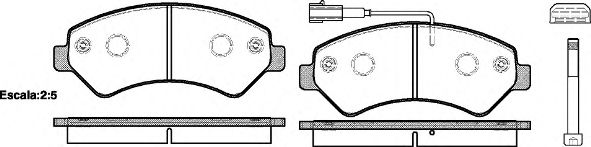REMSA - 1275.01 - Гальмівні колодки дискові пер. Citroen Jumper/Fiat Ducato/Peugeot Boxer 06-