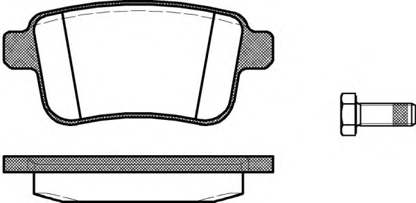 Гальмівні колодки дискові зад. Renault Kangoo II 08-
