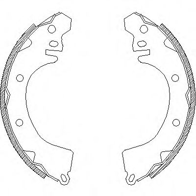 REMSA - 4370.00 - Колодка торм. барабан. MITSUBISHI LANCER (пр-во Remsa)
