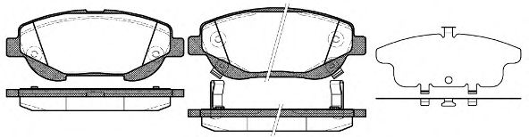 Гальмівні колодки дискові перед. Toyota Avensis, Verso 2.2D 05-