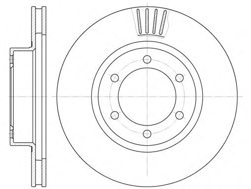 Диск гальмівний перед. Toyota Land Cruiser 3.0-4.0 03-