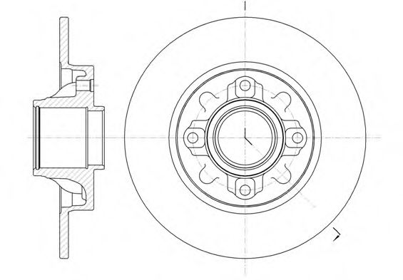 Гальмівний диск (без  підшипника) задній  (249mmx9mm) Citroen C4 II , Ds4; Peugeot 308, 308 Sw 1.2-2.0D 09.07-