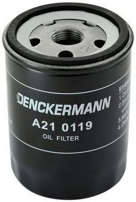 DENCKERMANN - A210119 - Фільтр масляний Opel Agila 1.0 12V, 1.2 16V  00.09- +ABS