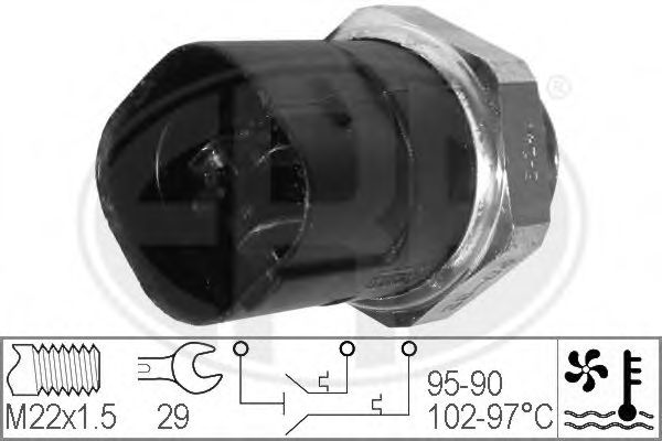 ERA - 330280 - Термовыключатель, вентилятор радиатора (пр-во ERA)