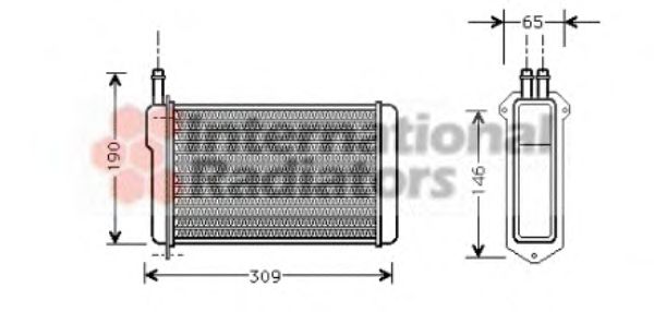 VAN WEZEL - 26006009 - Радиатор отопителя ВАЗ 2108, ТАВРИЯ (пр-во Van Wezel)