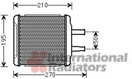 VAN WEZEL - 81006088 - Радиатор отопителя NUBIRA/LACETTI ALL 03- 1.6-1.8 (пр-во Van Wezel)